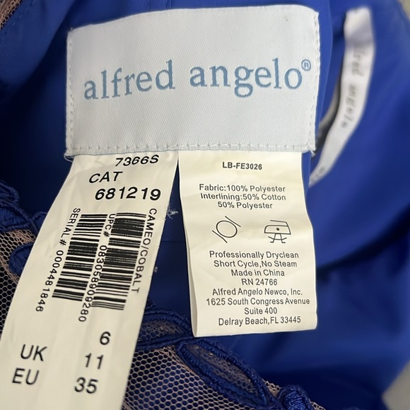 Royal Blue Tea Length Bridesmaid Dress (Alfred Angelo) - Picture 7 of 8